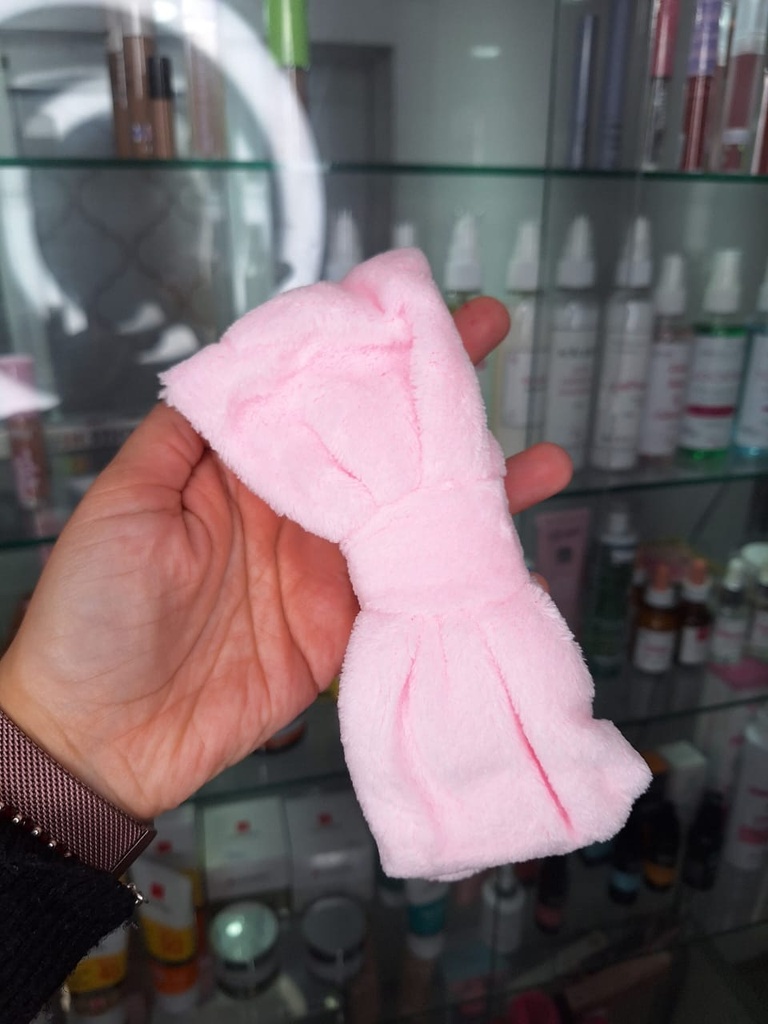 Vincha Skin Care Moño Be Pretty Like You Color Rosa