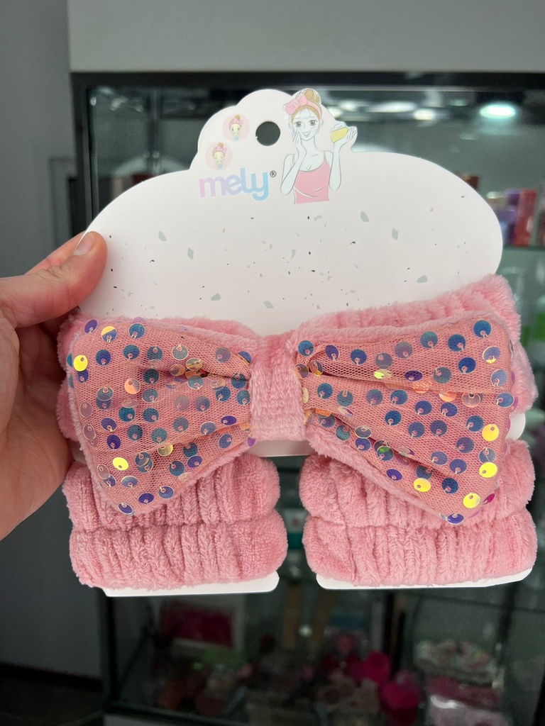 Kit Vincha Moño y Muñequera  Mely